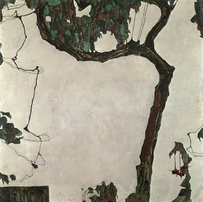 Høsttre, 1909 av Egon Schiele