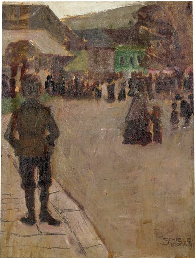 Før Leopolditag i Klosterneuburg, 1907 av Egon Schiele