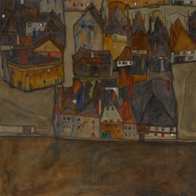 City In Twilight The Small City II, 1913. av Egon Schiele