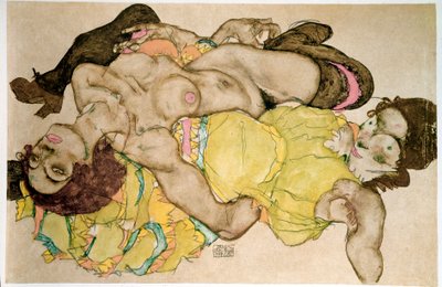 Buede kvinner. Tegning av Egon Schiele av Egon Schiele