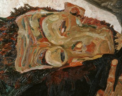 Poeten (olje på lerret) av Egon Schiele