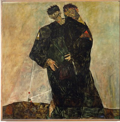 Eremitter. Egon Schiele og Gustav Klimt (olje på lerret) av Egon Schiele