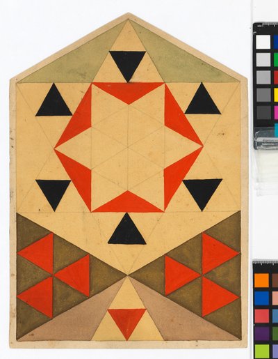 Geometrisk øvelse (elevoppgave) av Egon Schiele