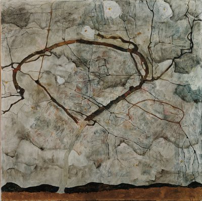 Høsttreet i rørt luft (Vintertreet) av Egon Schiele
