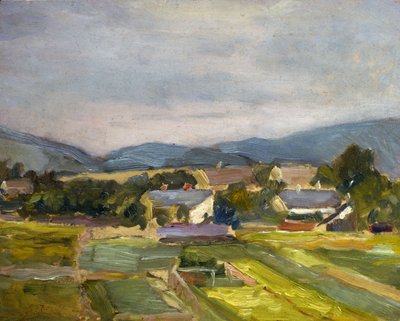Landskap i Nord-Østerrike, 1907 av Egon Schiele