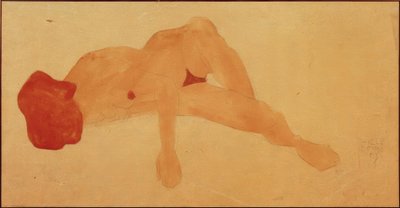 Liggende naken kvinne av Egon Schiele