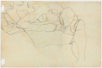 Lovers, 1913 av Egon Schiele