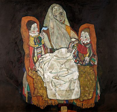 mor med to barn III av Egon Schiele