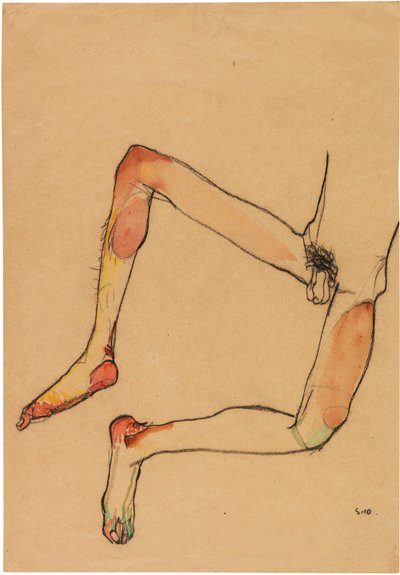 Naken mannlig mage, 1910. av Egon Schiele