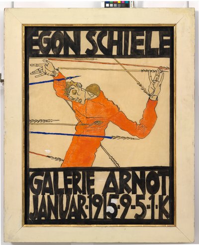 Plakat der Egon Schiele-Ausstellung in der Galerie Arnot av Egon Schiele