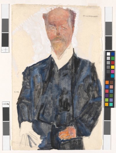 Portrett av Otto Wagner av Egon Schiele