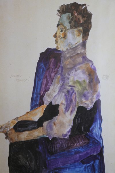 Portrett av Anton Peschka, 1911. av Egon Schiele