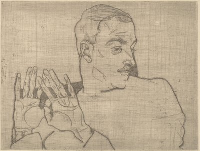 Portrett av Arthur Roessler av Egon Schiele