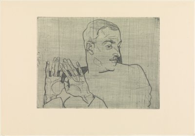 Portrett av Arthur Roessler av Egon Schiele