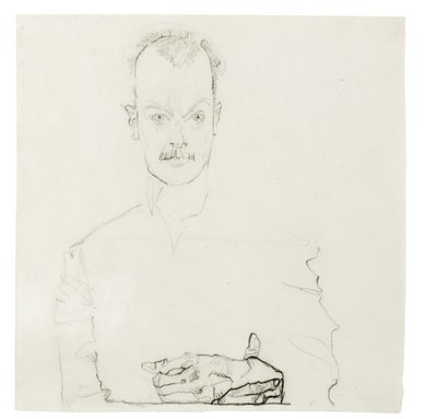 Portrett av Arthur Roessler, 1910 av Egon Schiele