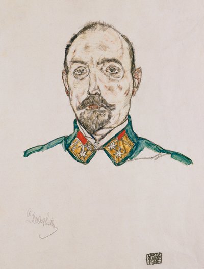 Portrett av en førstebetjent, 1916 av Egon Schiele