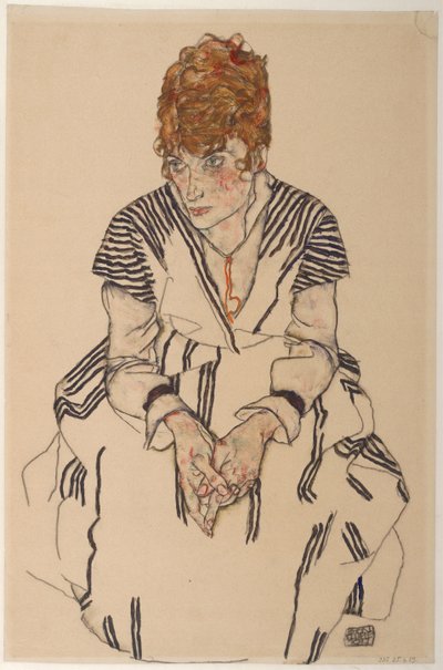 Portrett av kunstnerens svigerinne, Adele Harms, 1917 av Egon Schiele