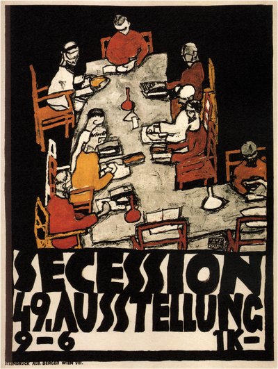 Plakat for Vienna Secession 49th Exhibition, 1918 av Egon Schiele