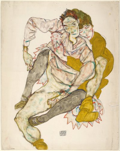 Sittende par, 1915 av Egon Schiele