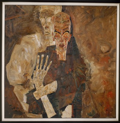 Selbstseher II, Døden og mannen (olje på lerret) av Egon Schiele