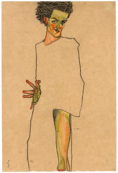 Selvportrett av Egon Schiele