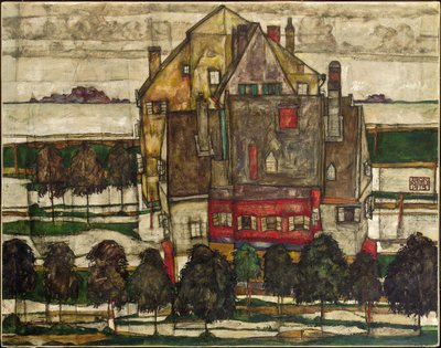 enkelthus (hus med fjell); Individuelle hus (hus med fjell) av Egon Schiele