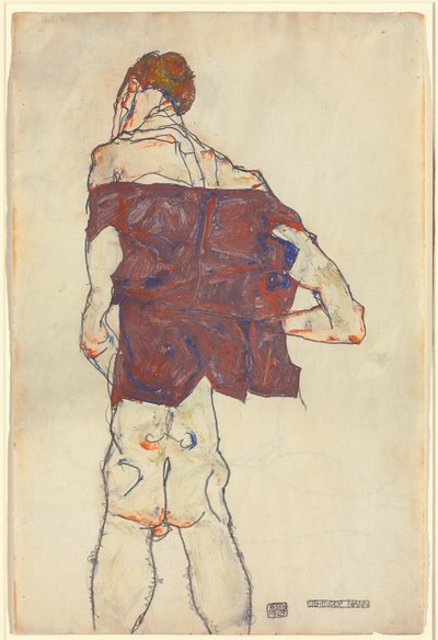 Stående mann av Egon Schiele