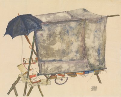 Gatevogn, 1914. av Egon Schiele