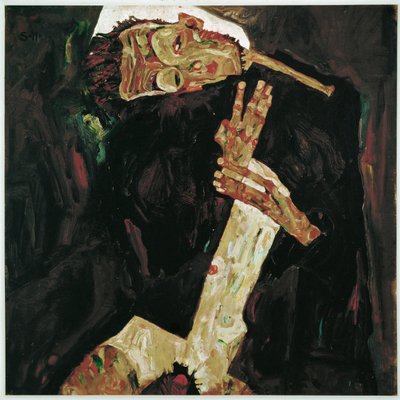 Poeten (maleri på lerret) av Egon Schiele