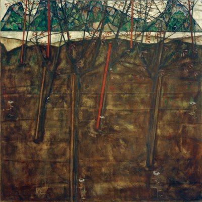 Tidlig vårlandskap av Egon Schiele