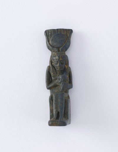 Figur av Isis og Horus, muligens ptolemaisk periode, 305-30 f.Kr. (fajanse) av Egyptian