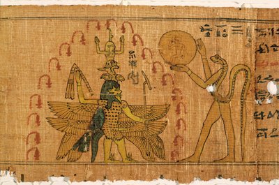 Magisk papyrus, sendynastisk, ptolemaisk periode (332–30 f.Kr.) av Egyptian