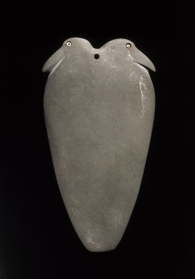 Palett med to fugler, sen Naqada II-periode til tidlig Naqada III-periode (3500-3050 f.Kr.) fra Edfu, provinsen Aswan (skifer) av Egyptian