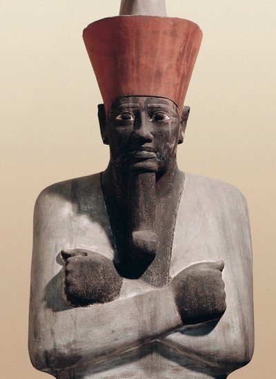 Statue av Mentuhotep II (malt sandstein) av Egyptian 11th Dynasty