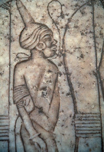Nubisk fange, lettelse egyptisk sivilisasjon av Egyptian 12th Dynasty