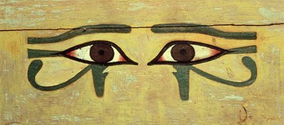 Udjat Eyes on a Coffin, Middle Kingdom (tre og maling) av Egyptian 12th Dynasty