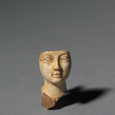 Ansikt fra en kosmetisk skje, 1391-1353 f.Kr av Egyptian 18th Dynasty