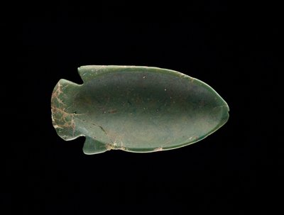 Innsiden av et fiskeformet fat (glass) (se også 182794) av Egyptian 18th Dynasty