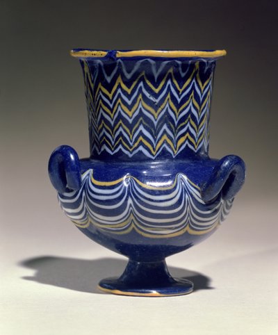Krateriskos, fra Saqqara, New Kingdom (glass) av Egyptian 18th Dynasty