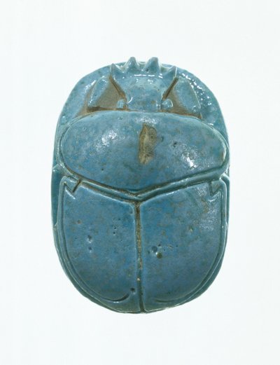 Ekteskapsskarabé av Amenhotep III og dronning Tiye, New Kingdom (glasert fajanse) av Egyptian 18th Dynasty