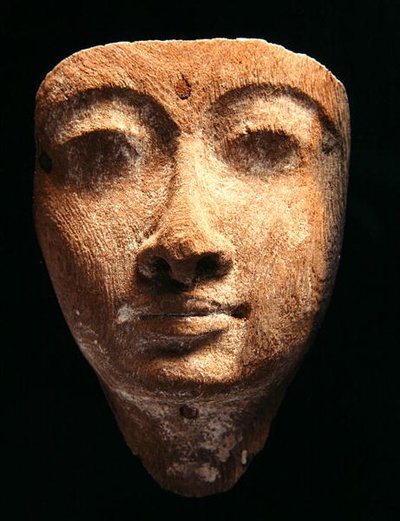Maske, New Kingdom (tre) av Egyptian 18th Dynasty