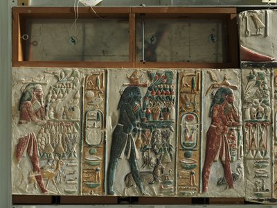 Nome Gods Bearing Offers, ca. 1391-1353 f.Kr av Egyptian 18th Dynasty