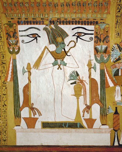 Osiris, dødens og oppstandelsens gud, hersker over underverdenen av Egyptian 18th Dynasty