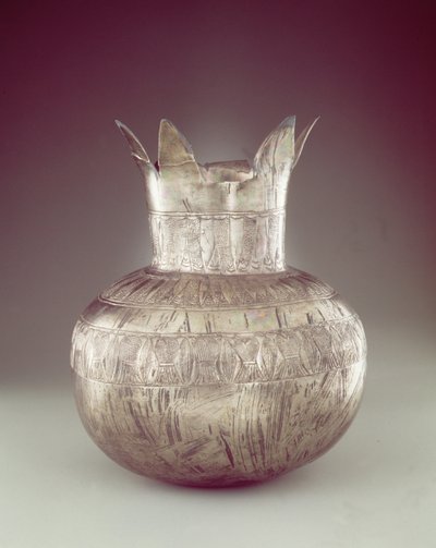 Granateplevase, fra Tomb of Tutankhamun, New Kingdom (sølv eller electrum) av Egyptian 18th Dynasty