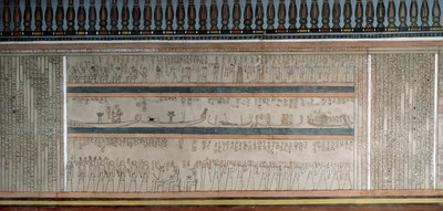 Tekst og figurer fra Book of Amduat, detaljer fra fresker i gravkammeret til Amenhotep II, Valley of Kings, Luxor, Theben (Unescos verdensarvliste av Egyptian 18th Dynasty