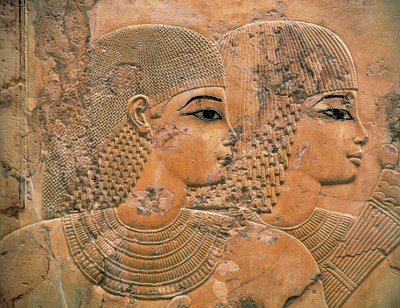 Gjestene på begravelsesbanketten til Ramose av Egyptian 18th Dynasty