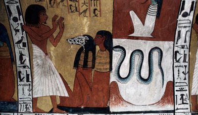 Veggmaleri, Sennedjems grav, Kongenes dal, Luxor, Theben (UNESCOs verdensarvliste av Egyptian 18th Dynasty