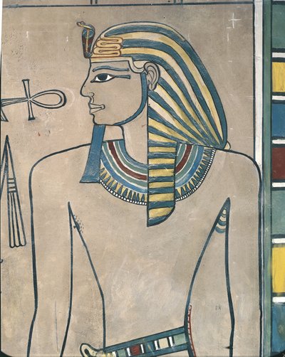 Egypt, antikkens Theben, Kongenes dal, veggmaleri av farao Amenhotep III av Egyptian 19th Dynasty