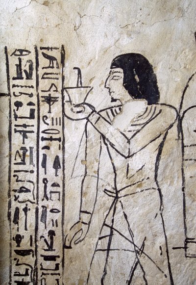 Bilde av de dødes bok, Nakhtmins grav, Abusir, Egypt, egyptisk sivilisasjon, New Kingdom, Dynasti XIX av Egyptian 19th Dynasty