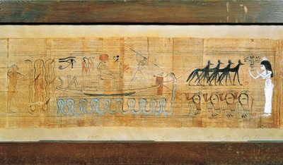 Heruben papyrus, guddommelighet på solbåten til Seth av Egyptian 20th Dynasty